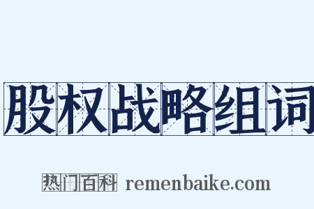 股权战略组词是什么意思的图片